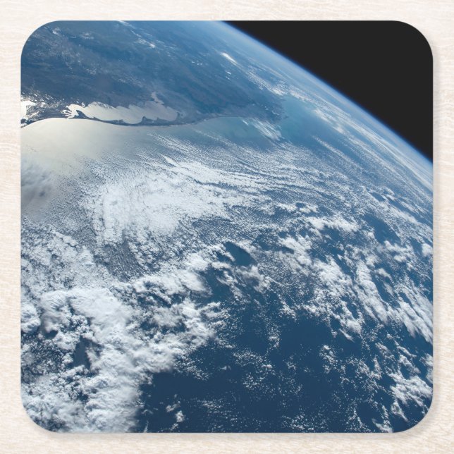 The Southern Tip Of Brazil Bordering Uruguay. Square Paper Coaster (Front)