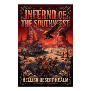 The Southwest Hellish Desert Realm Western Gothic Poster