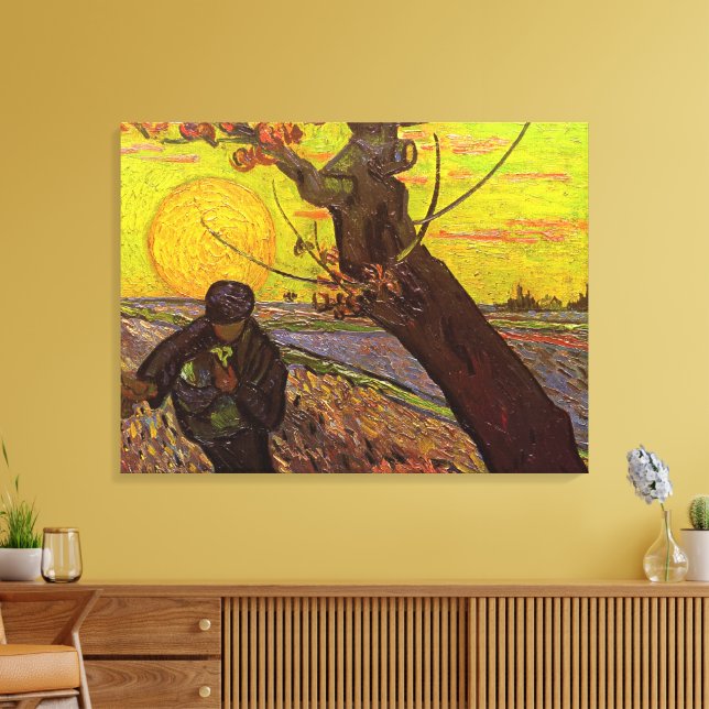 The Sower by Vincent van Gogh Canvas Print (Insitu(LivingRoom))