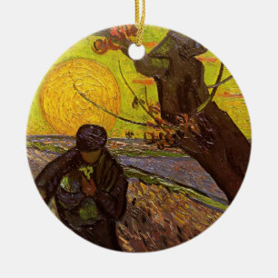 The Sower by Vincent van Gogh Ceramic Ornament