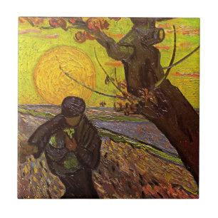 The Sower by Vincent van Gogh Tile
