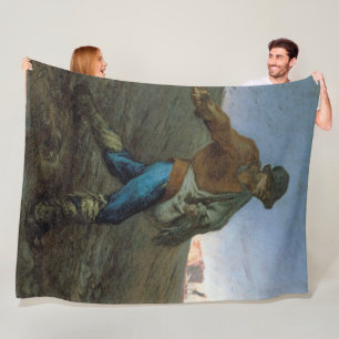 The Sower, Jean-Francois Millet Fleece Blanket