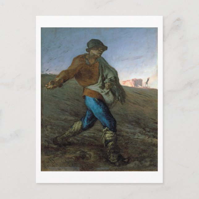 The Sower, Jean-Francois Millet Postcard (Front)