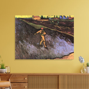 The Sower: Outskirts of Arles by Vincent van Gogh Canvas Print