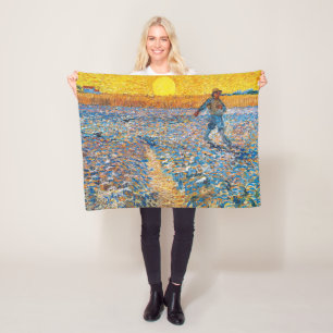The Sower, Van Gogh Fleece Blanket