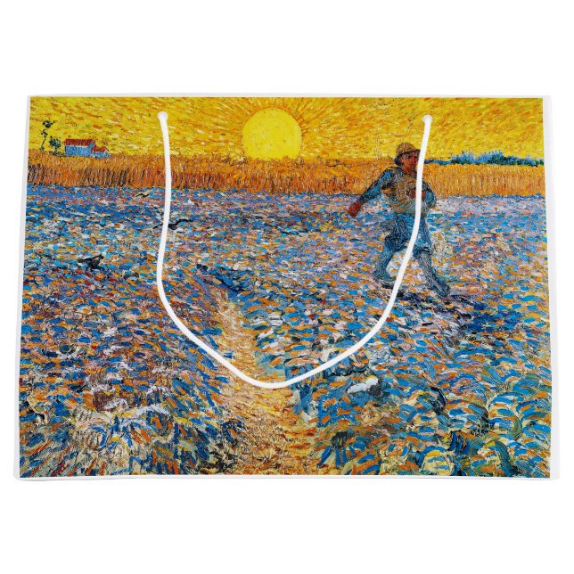 The Sower, Van Gogh Large Gift Bag (Front)