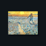The Sower | Vincent van Gogh Canvas Print<br><div class="desc">The Sower (1888) by Vincent van Gogh is a powerful Post-Impressionist painting that depicts a farmer sowing seeds in a vast field under a radiant yellow sky. The artwork reflects Van Gogh's admiration for rural labour and his fascination with the cycles of nature. The vivid colour palette of golden yellows,...</div>