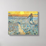 The Sower | Vincent Van Gogh Canvas Print<br><div class="desc">The Sower (1888) by Dutch post-impressionist artist Vincent Van Gogh. Original artwork is an oil on canvas. The landscape scene shows a farmer in an abstract field with the bright yellow sun in the background.

Use the design tools to add custom text or personalize the image.</div>