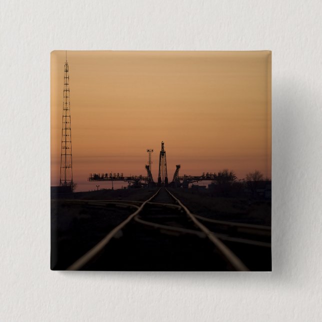 The Soyuz launch pad 2 Inch Square Button (Front)