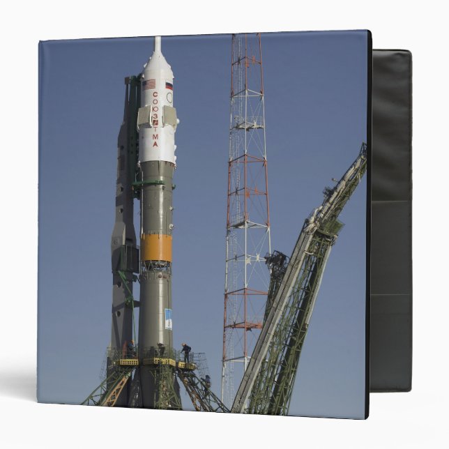 The Soyuz rocket is erected into position 2 Binder (Front/Inside)
