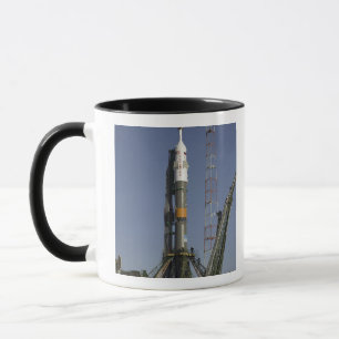 The Soyuz rocket is erected into position 2 Mug