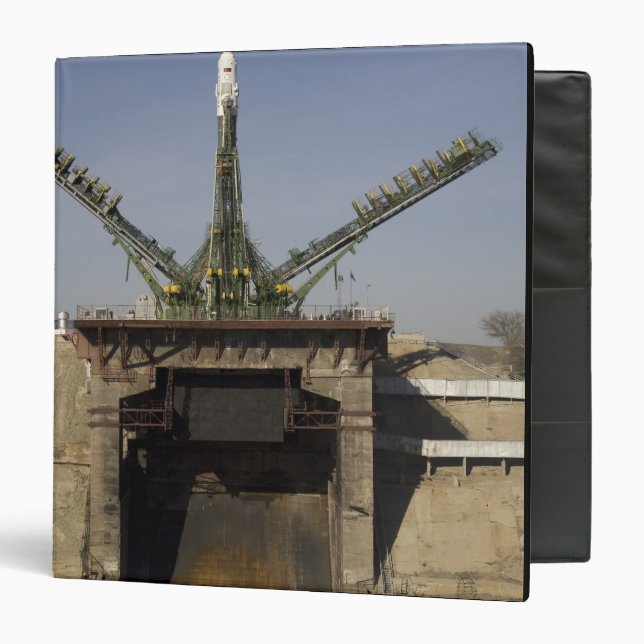 The Soyuz rocket is erected into position 3 Binder (Front/Inside)