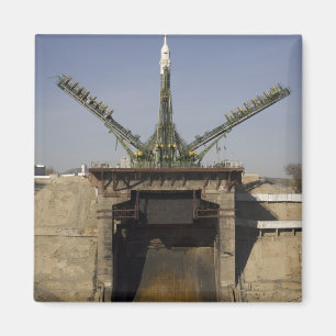 The Soyuz rocket is erected into position 3 Magnet