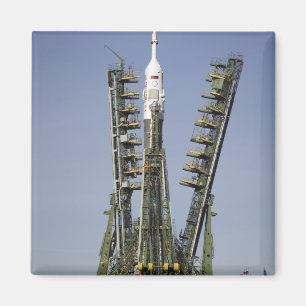 The Soyuz rocket is erected into position 4 Magnet