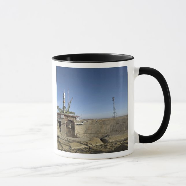 The Soyuz rocket is erected into position 5 Mug (Right)