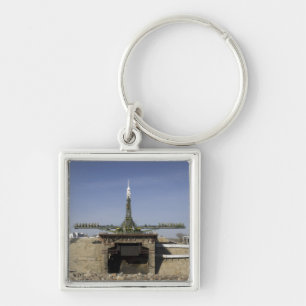 The Soyuz rocket is erected into position 6 Keychain