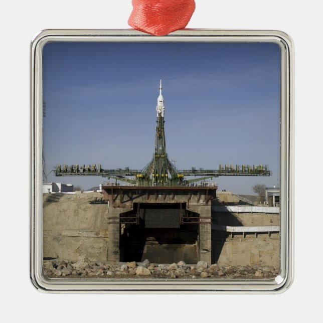 The Soyuz rocket is erected into position 6 Metal Ornament (Front)
