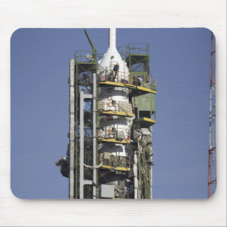 The Soyuz rocket is erected into position Mouse Pad