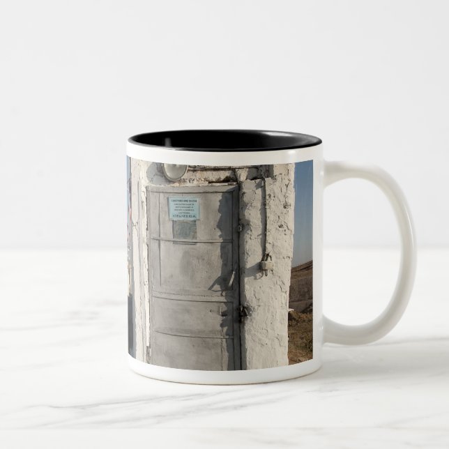 The Soyuz rocket shortly after arrival 2 Two-Tone Coffee Mug (Right)