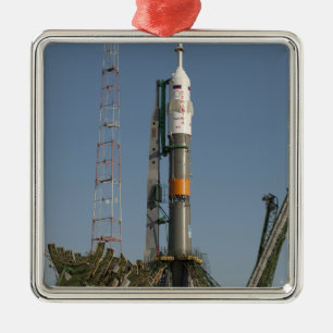 The Soyuz rocket shortly after arrival Metal Ornament