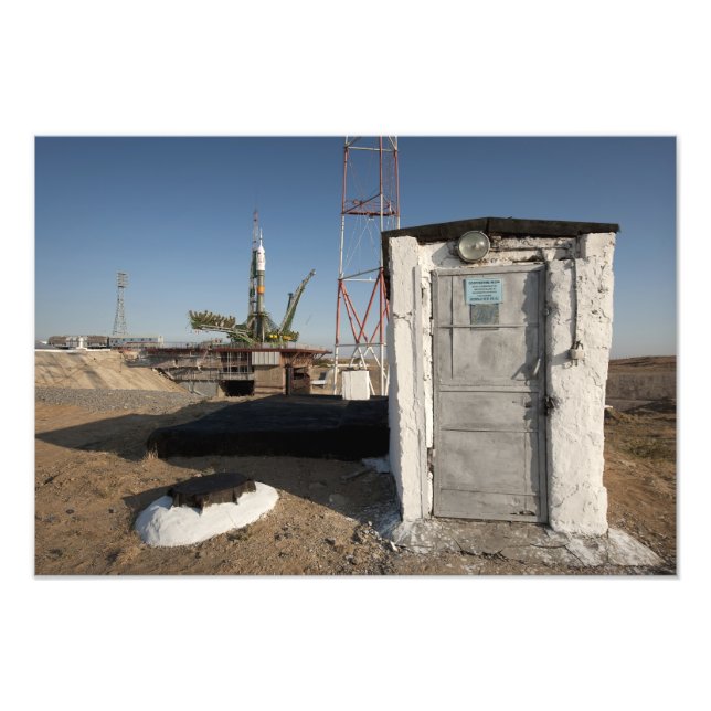 The Soyuz rocket shortly after arrival Photo Print (Front)
