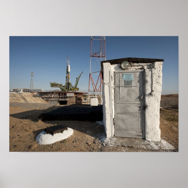 The Soyuz rocket shortly after arrival Poster (Front)