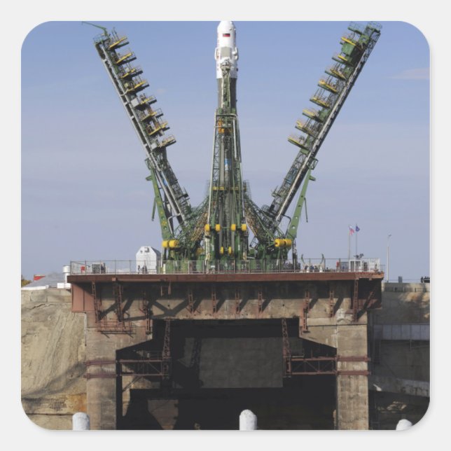 The Soyuz TMA-13 spacecraft Square Sticker (Front)