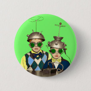 the Space Cadet Brothers 2 Inch Round Button