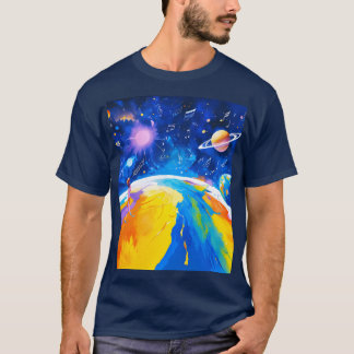 The space moved by music T-Shirt