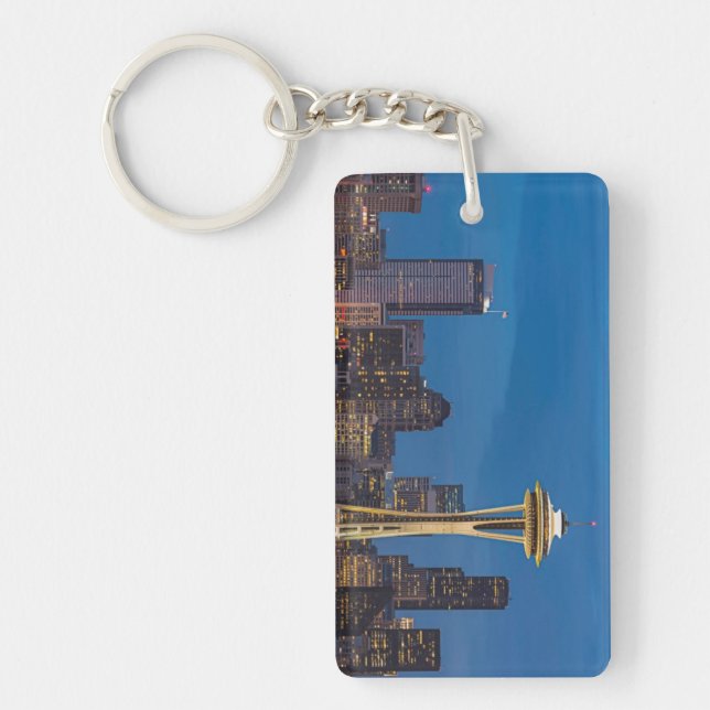 The Space Needle and downtown Seattle Keychain (Front)