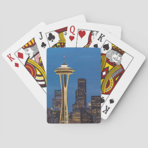 The Space Needle and downtown Seattle Playing Cards