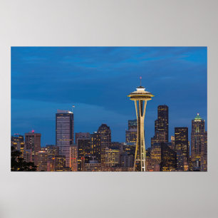 The Space Needle and downtown Seattle Poster