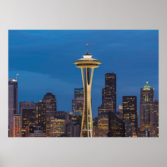 The Space Needle and downtown Seattle Poster (Front)