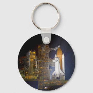The Space Shuttle Discovery at Launch Pad 39A Keychain