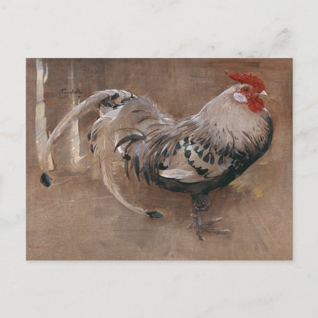 The Spangled Rooster | Joseph Crawhall Postcard (Front)