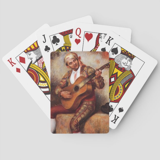 The Spanish Guitarist (by Pierre-August Renoir) Playing Cards (Back)