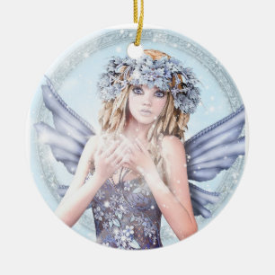 The sparkel of snow ceramic ornament