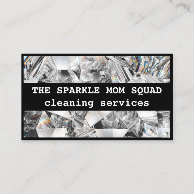 The Sparkle Mom Squad House Cleaning  Business Card (Front)