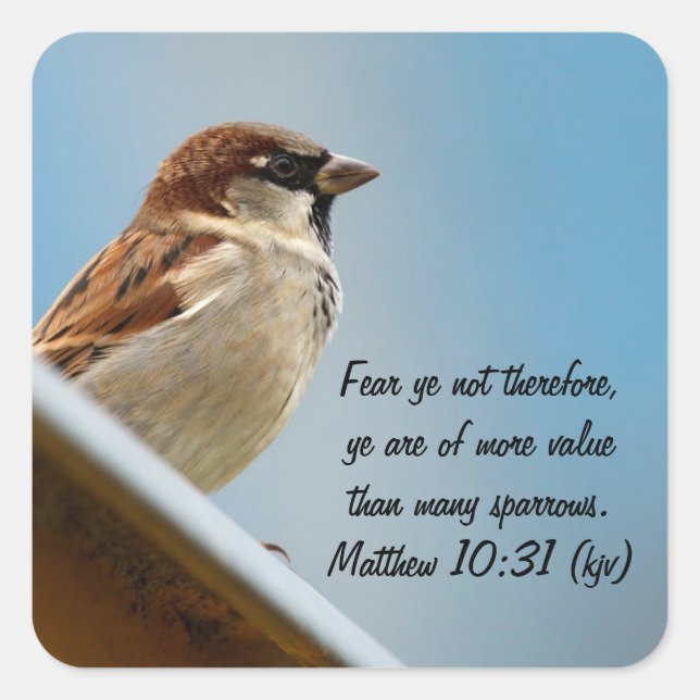 The Sparrow Square Sticker (Front)