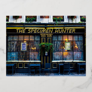 The Specimen Hunter Pub Foil Holiday Postcard