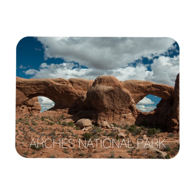 The Spectacles, North and South Windows, Arches NP Magnet (Horizontal)