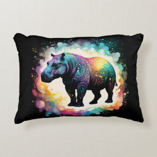The Spectral Hippo: A Holographic Journey Accent Pillow