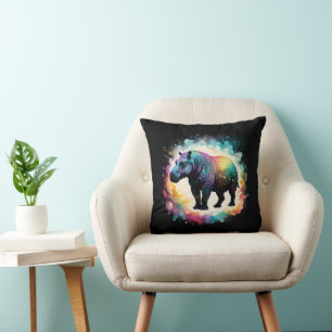 The Spectral Hippo: A Holographic Journey Throw Pillow
