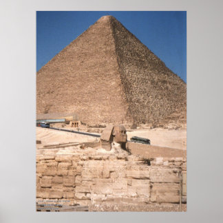 The Sphinx and the Great Pyramid at Giza Poster