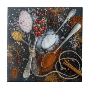 The Spices on Spoons Tile