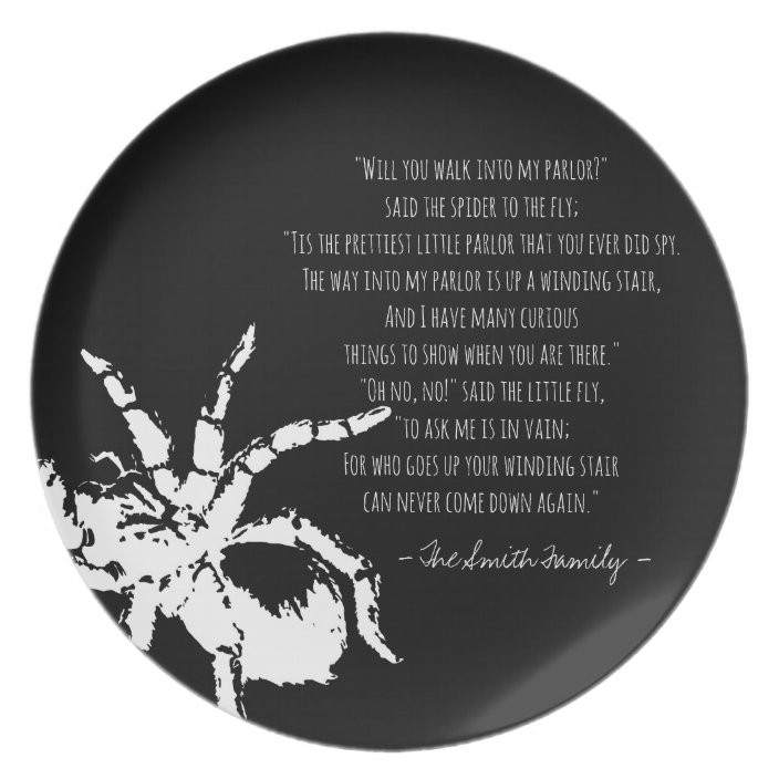 The Spider And The Fly Poem Plate Zazzle ca the-spider-and-the-fly-poem-plate-zazzle-ca