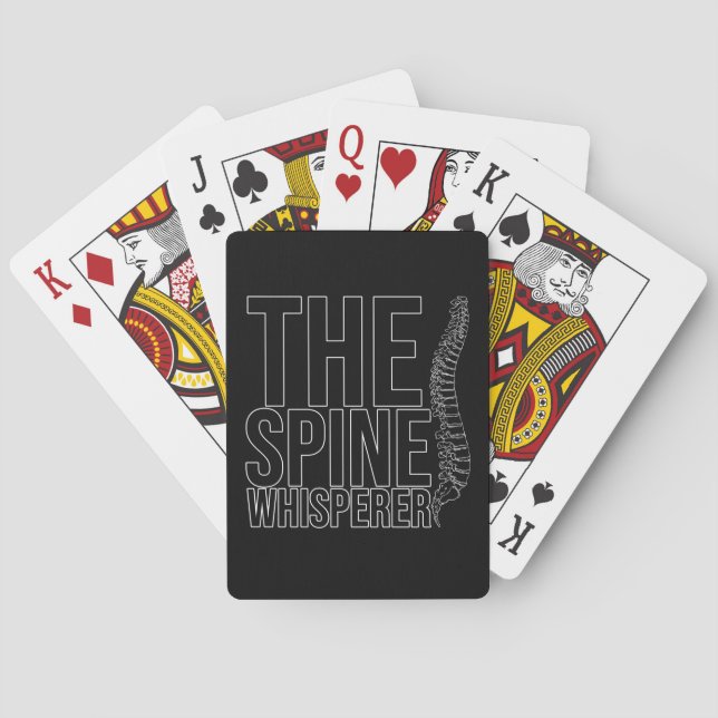 The Spine Whisperer Funny Chiropractor Playing Cards (Back)