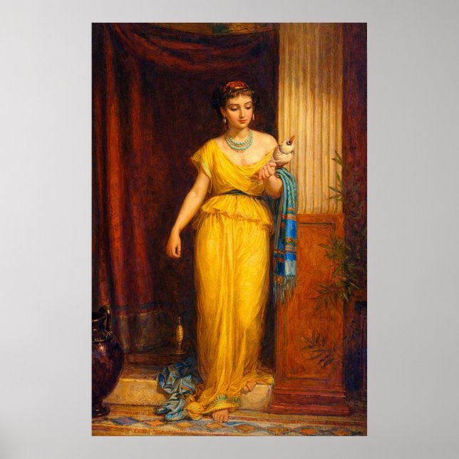 The spinner by John William Waterhouse Poster (Front)