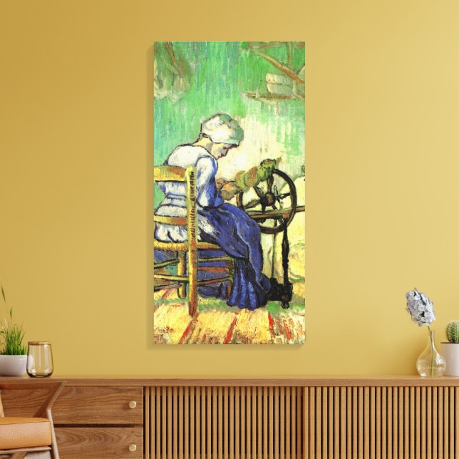 The Spinner by Vincent van Gogh Canvas Print (Insitu(LivingRoom))