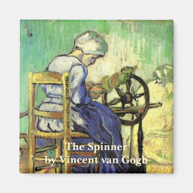 The Spinner by Vincent van Gogh Magnet (Front)